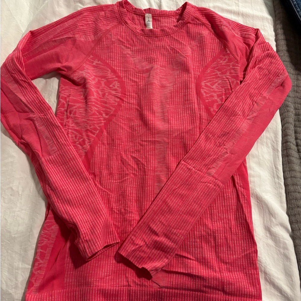 Lululemon Athletica Vibrant Pink Long Sleeve Tee